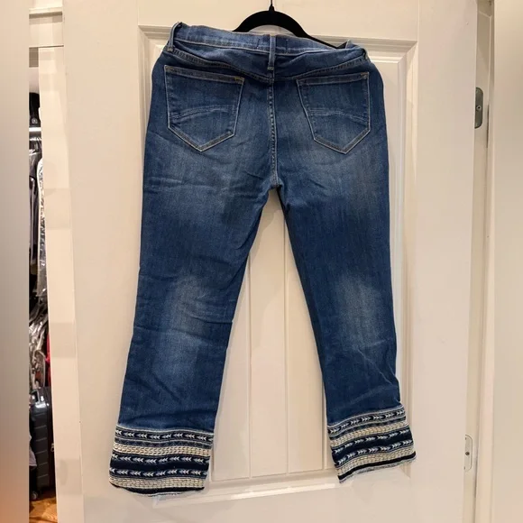 DRIFTWOOD Indigo Embroidered Flare Jeans - Picture 2 of 3